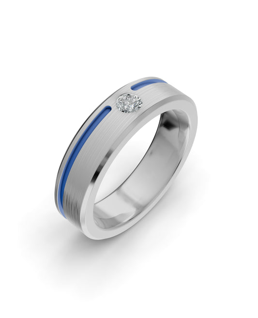 Luxury Titanium Lab-Grown Diamond Ring