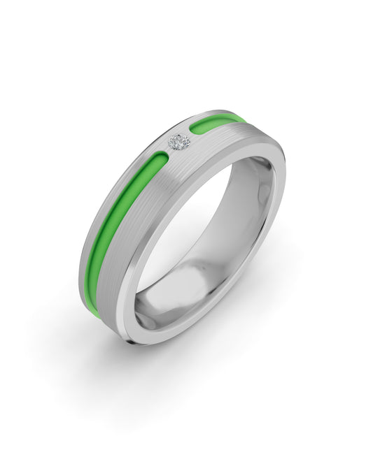 Luxury Titanium Lab-Grown Diamond Ring
