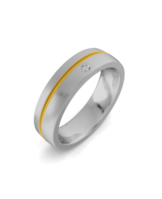 Luxury Titanium Lab-Grown Diamond Ring