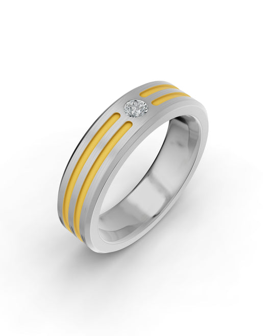 Luxury Titanium Lab-Grown Diamond Ring
