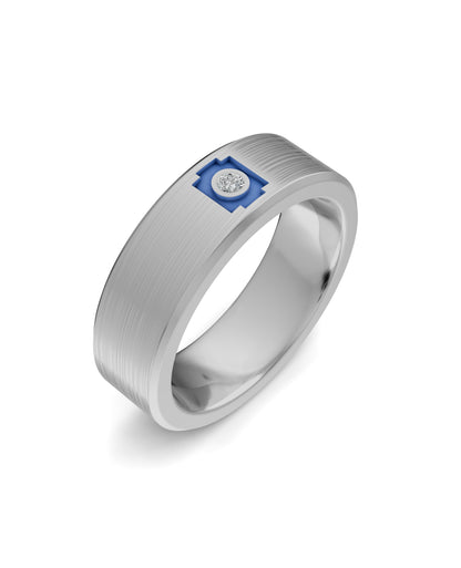 Luxury Titanium Lab-Grown Diamond Ring