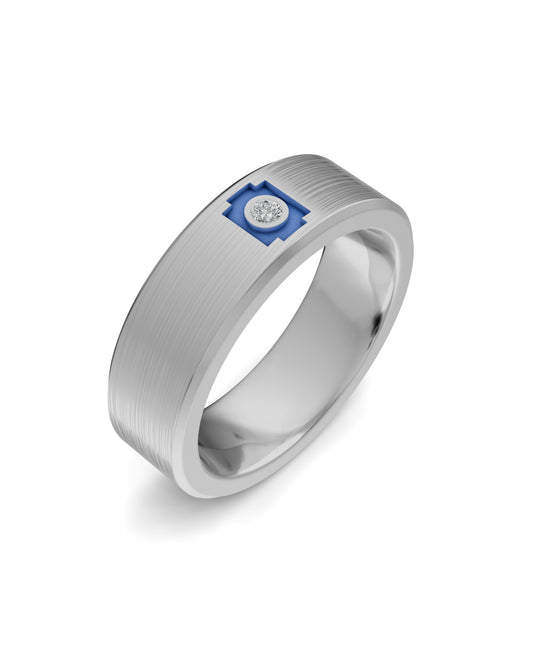 Luxury Titanium Lab-Grown Diamond Ring