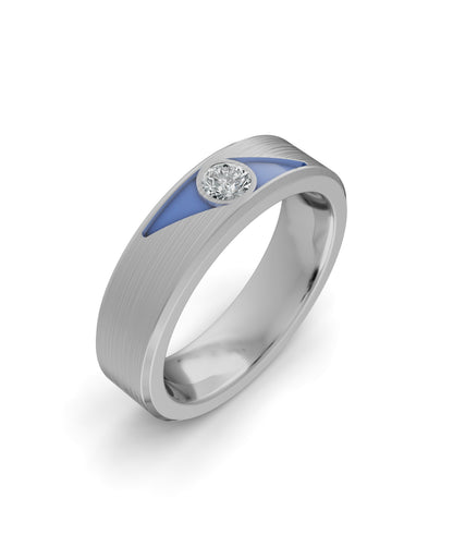 Luxury Titanium Lab-Grown Diamond Ring