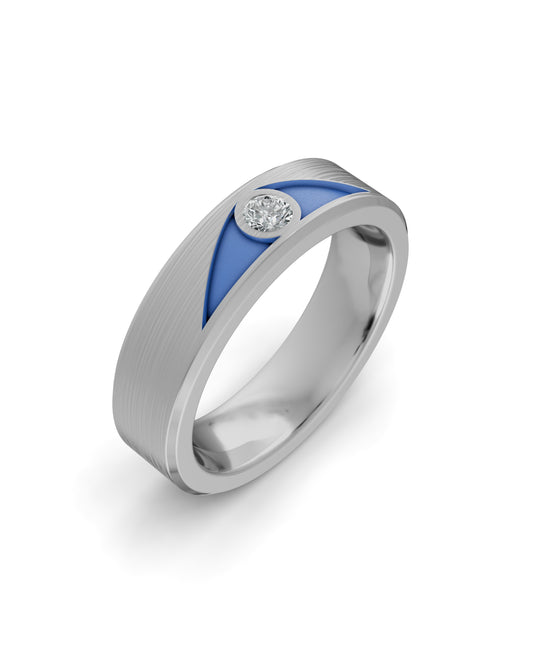 Luxury Titanium Lab-Grown Diamond Ring