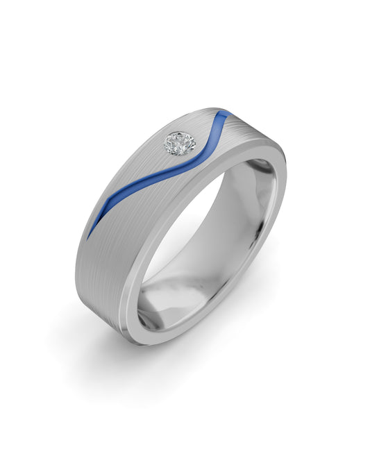 Luxury Titanium Lab-Grown Diamond Ring