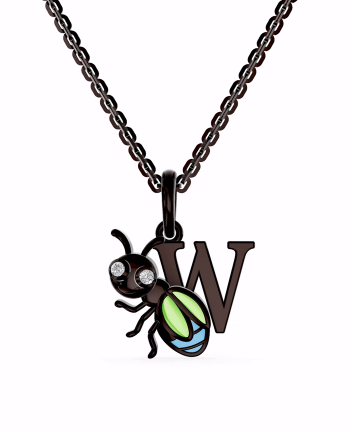 Ruthenium Plated Sterling Silver