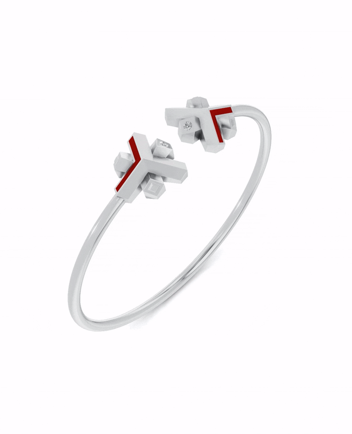 Platinized Sterling Silver