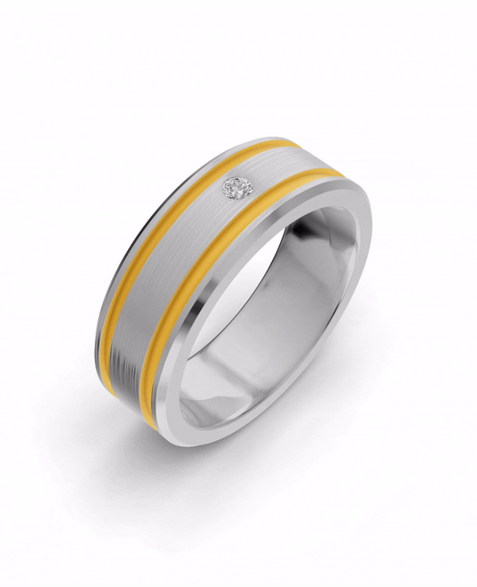 Luxury Titanium Lab-Grown Diamond Ring