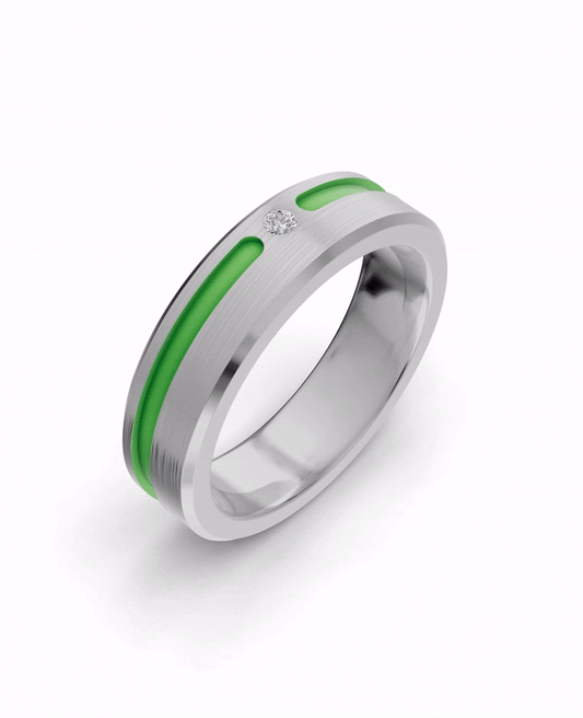 Luxury Titanium Lab-Grown Diamond Ring