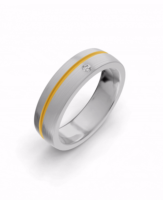 Luxury Titanium Lab-Grown Diamond Ring