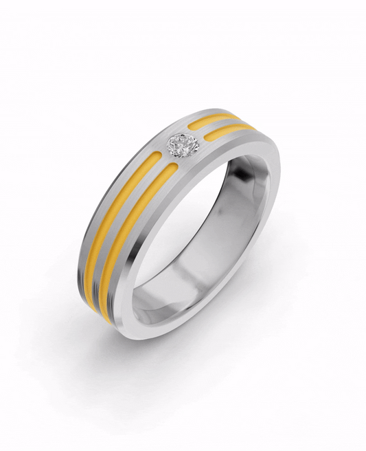 Luxury Titanium Lab-Grown Diamond Ring