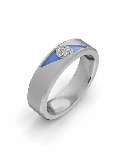 Luxury Titanium Lab-Grown Diamond Ring