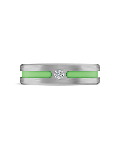 Luxury Titanium Lab-Grown Diamond Ring