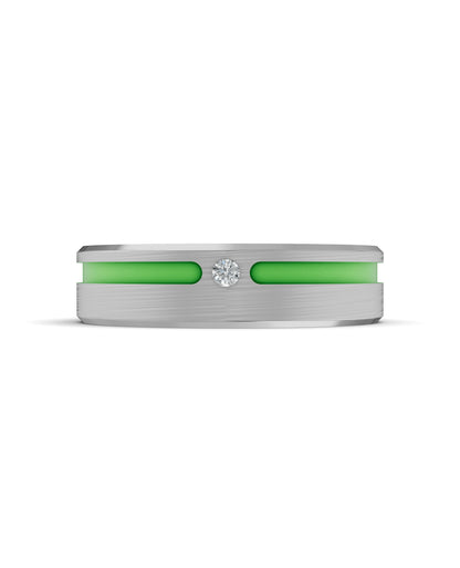 Luxury Titanium Lab-Grown Diamond Ring