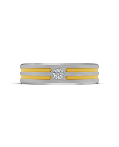 Luxury Titanium Lab-Grown Diamond Ring