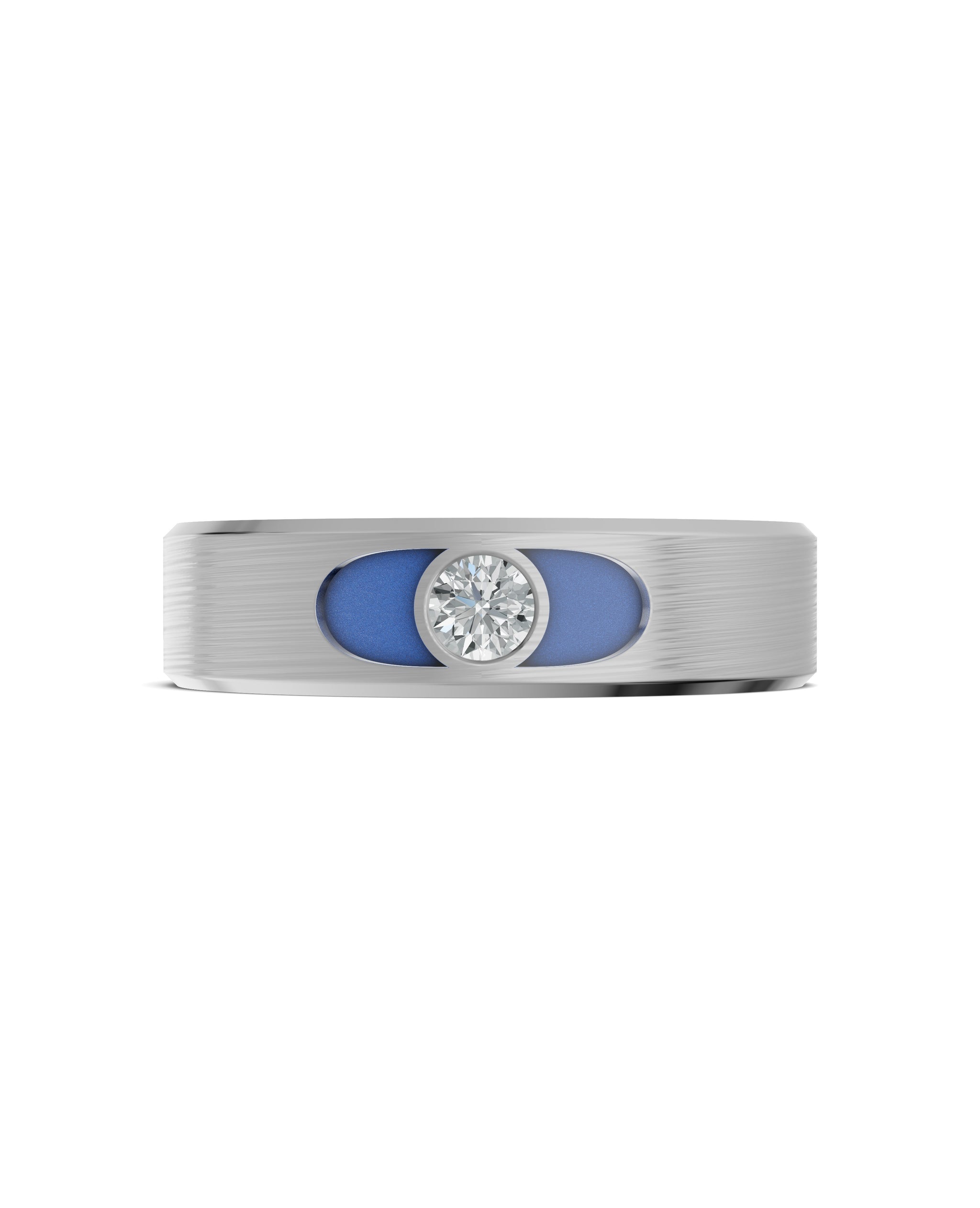 Luxury Titanium Lab-Grown Diamond Ring