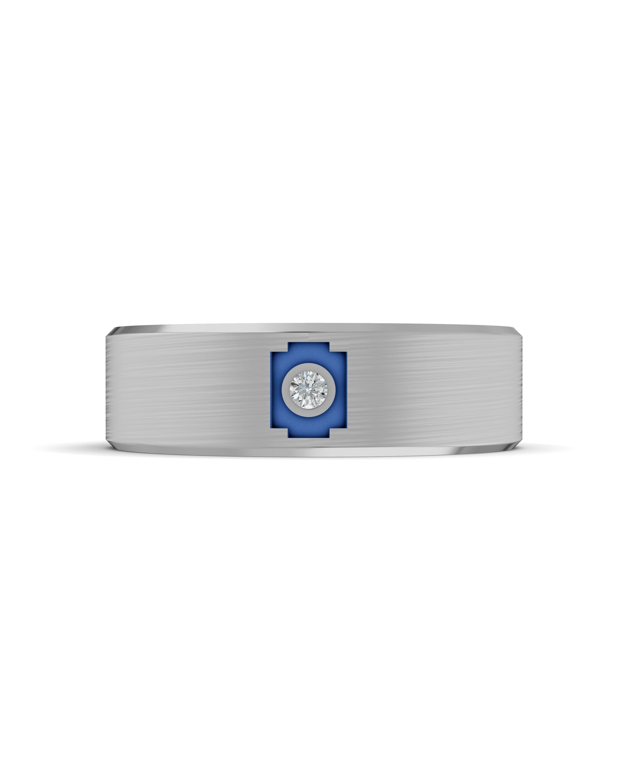 Luxury Titanium Lab-Grown Diamond Ring