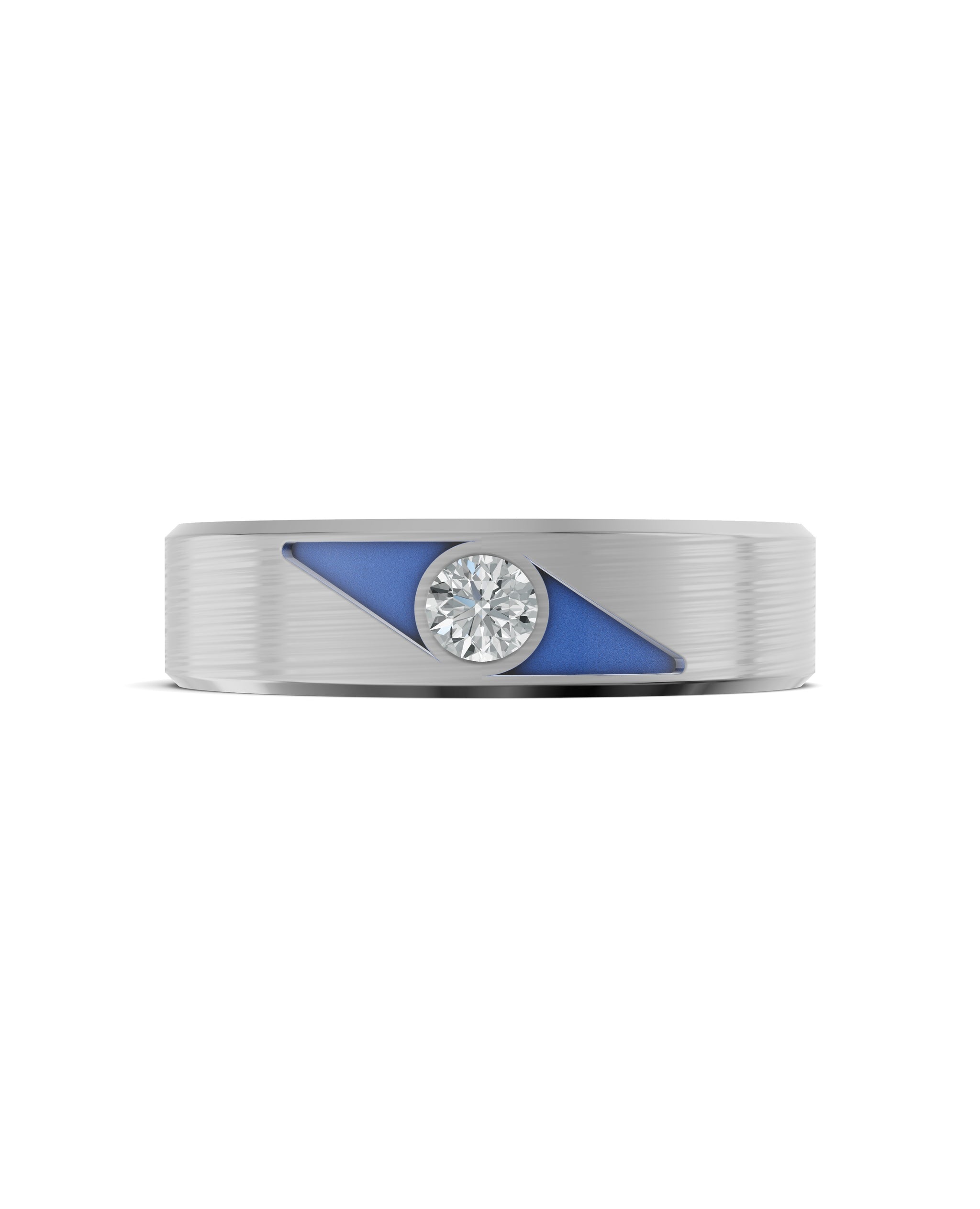 Luxury Titanium Lab-Grown Diamond Ring