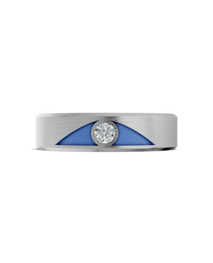 Luxury Titanium Lab-Grown Diamond Ring