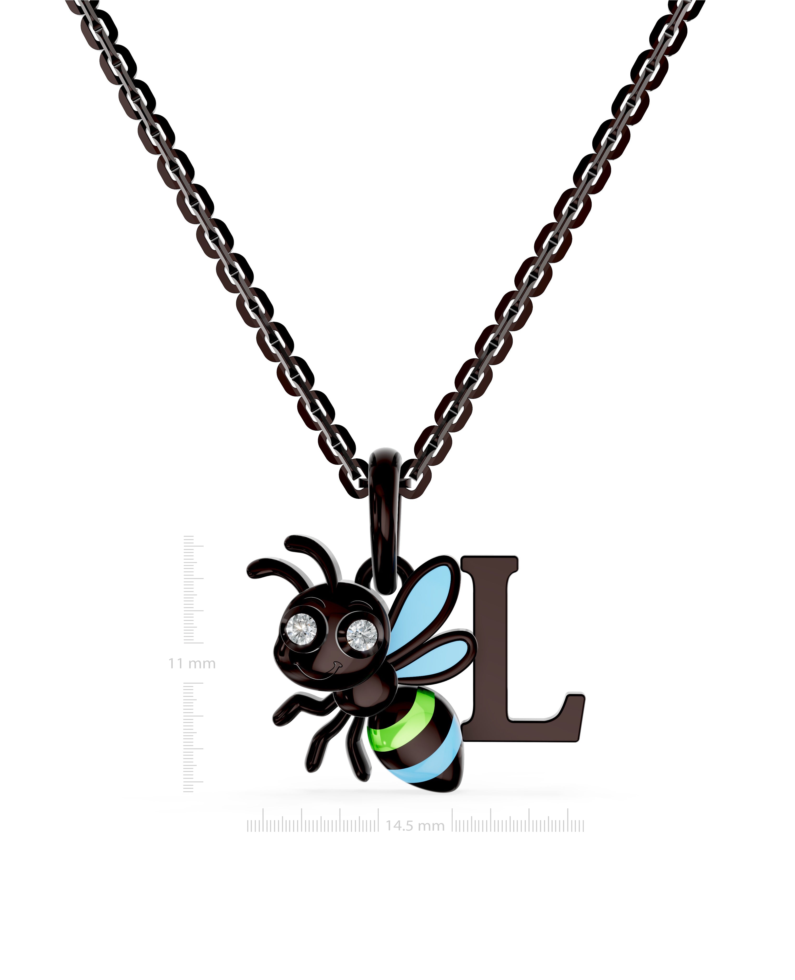 Ruthenium Plated Sterling Silver